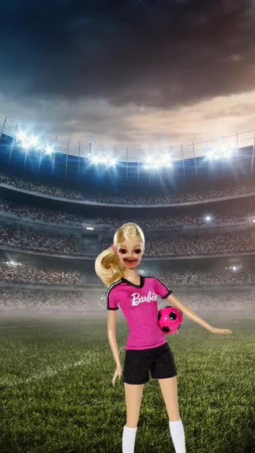 Preview for a Spotlight video that uses the Barbie Soccer Lens