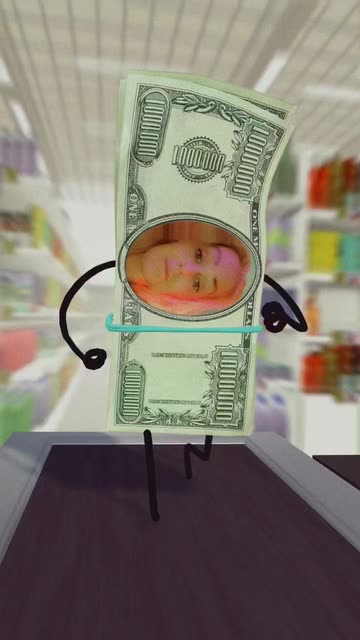 Preview for a Spotlight video that uses the Money Money Money Lens