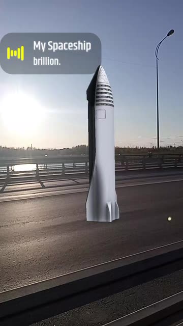 Preview for a Spotlight video that uses the SpaceX StarShip Lens