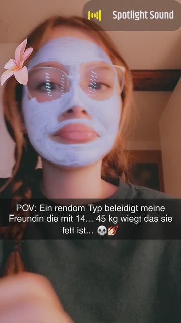 Preview for a Spotlight video that uses the Cosmetic Mask Lens