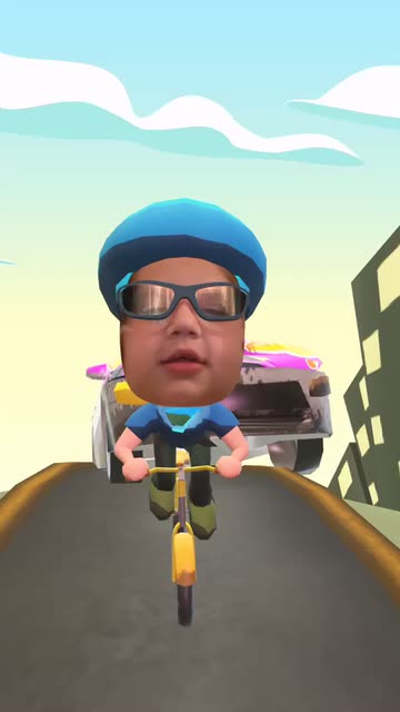 Preview for a Spotlight video that uses the Bike Chase Lens