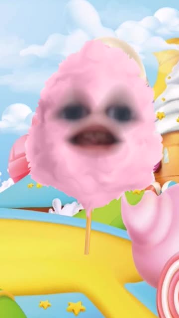 Preview for a Spotlight video that uses the Cotton Candy Face Lens