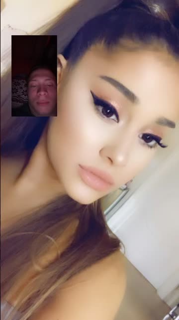 Preview for a Spotlight video that uses the ft ariana grande Lens