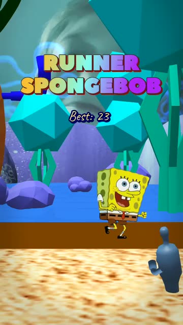 Preview for a Spotlight video that uses the Sponge Bob Game Lens