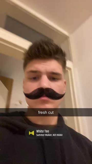 Preview for a Spotlight video that uses the Mustache Lens