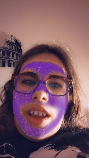 Purple Glitter Face Mask