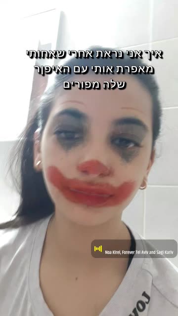 Preview for a Spotlight video that uses the Clown Makeup Lens