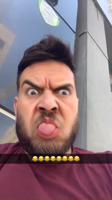 Preview for a Spotlight video that uses the Tongue Out Furious Lens