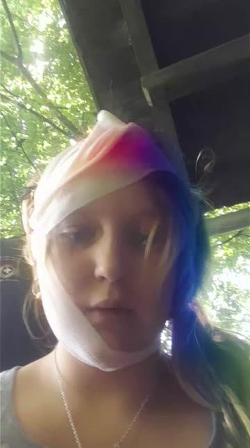 Preview for a Spotlight video that uses the Rainbow Hair Lens