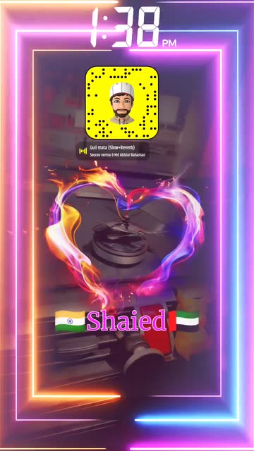 Preview for a Spotlight video that uses the Neon Name Streak Lens