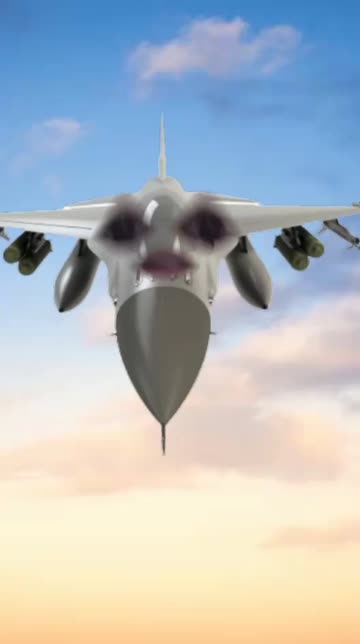 Preview for a Spotlight video that uses the Military Airplane Lens