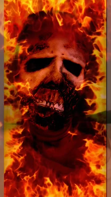 Preview for a Spotlight video that uses the fire burning Lens