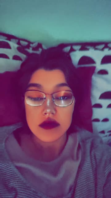 Preview for a Spotlight video that uses the Burgundy Makeup Lens