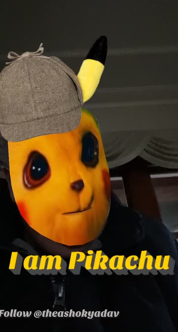 Preview for a Spotlight video that uses the Pikachu Pokemon Lens