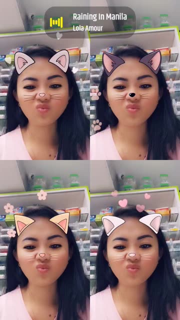 Preview for a Spotlight video that uses the Cartoon Cat Ears Lens
