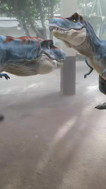 Preview for a Spotlight video that uses the T-Rex Dinosaur Lens