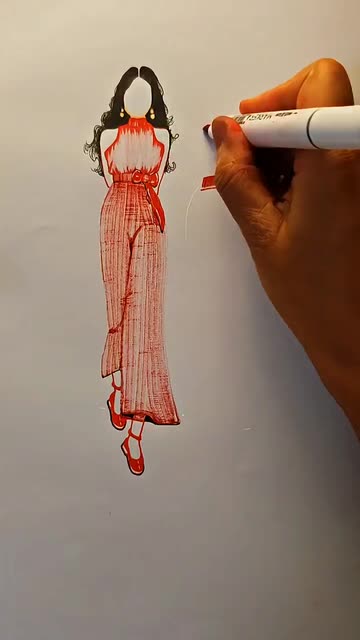 sachin and babi light blue dress Easy Dress Drawing Tutorial for Fashion Illustrators